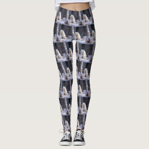 American Eskimo Lass es schneien Weihnachten  Leggings
