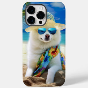 American Eskimo on Beach, Sommergeschenk für Hunde Case-Mate iPhone 14 Pro Max Hülle