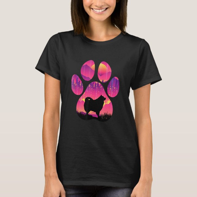 American Eskimo Paw Mom Dad Dog  Women Men T-Shirt (Vorderseite)