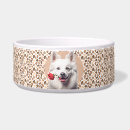 American Eskimo Personalize Foto & Name Dog Bowl Napf