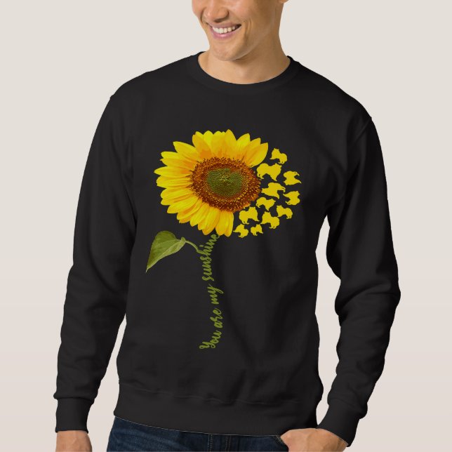 American Eskimo Sunflower Eskie Sweatshirt (Vorderseite)