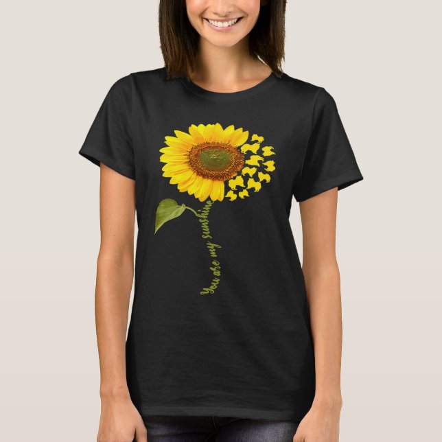 American Eskimo Sunflower Eskie T-Shirt (Vorderseite)