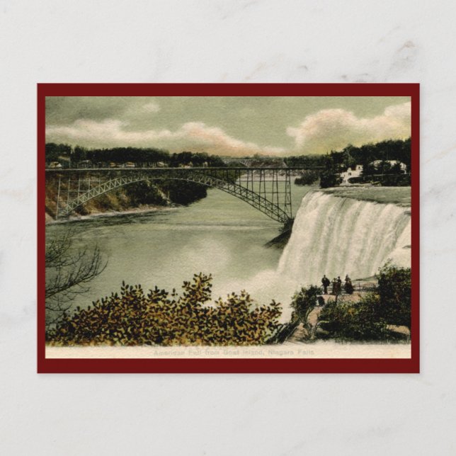 American Falls, Goat Island, Niagara Falls 1906 VI Postkarte (Vorderseite)