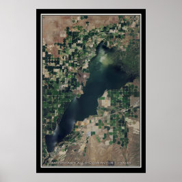 American Falls Lake Idaho Satellite Poster Karte