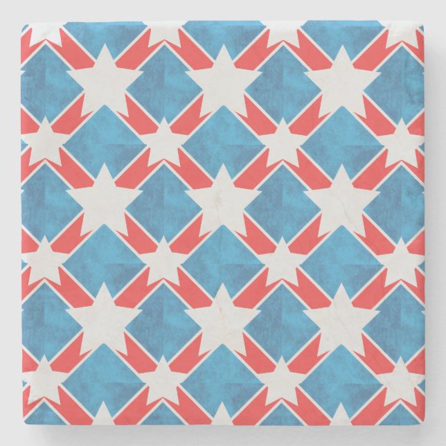 American Family Patriotic Sommerferien Steinuntersetzer (Vorderseite)