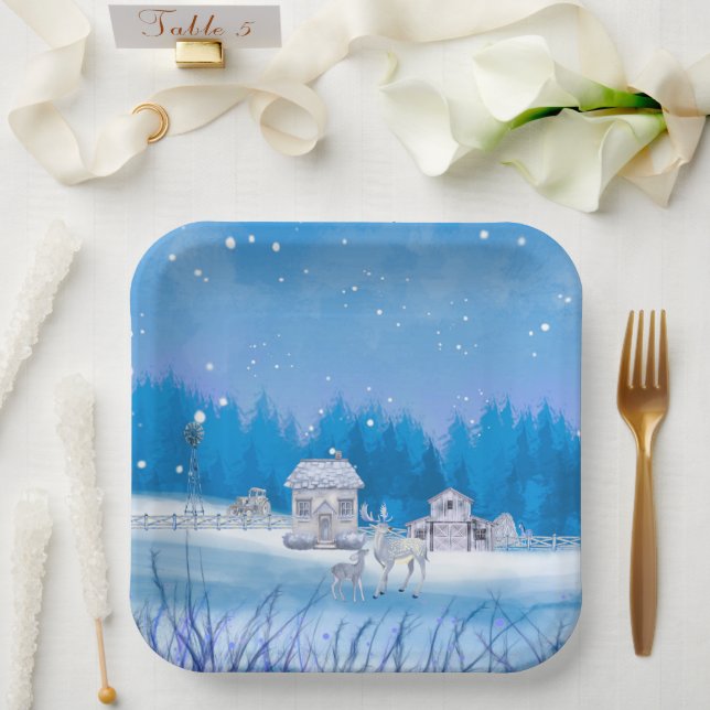 American Farm Signature Paper Plate Pappteller (Hochzeit)