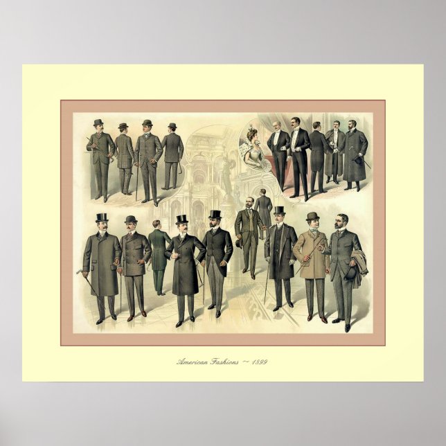 American Fashions ~ 1899 ~ Vintage Werbung Poster (Vorne)