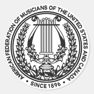 American Federation of Musicians Runder Aufkleber