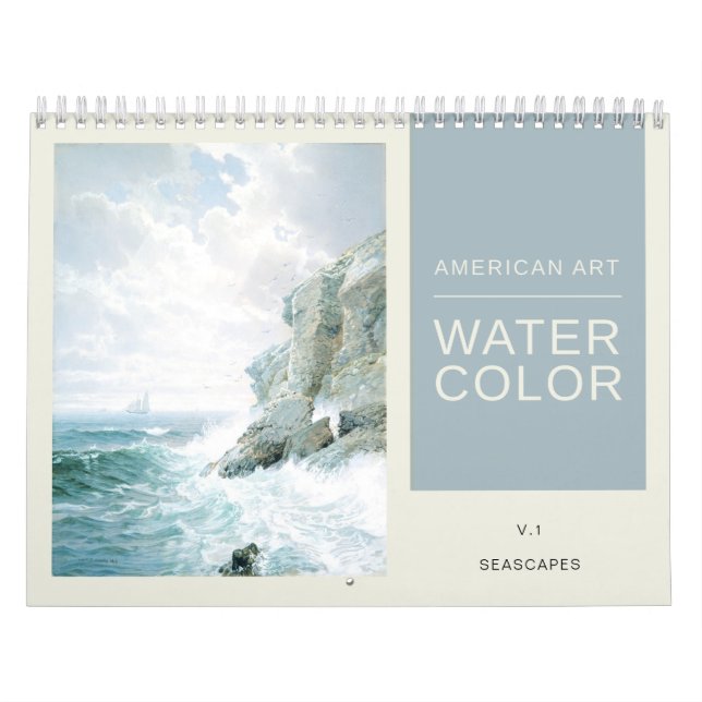 American Fine Art Watercolor Seascapes Bilder Kalender (Titelbild)