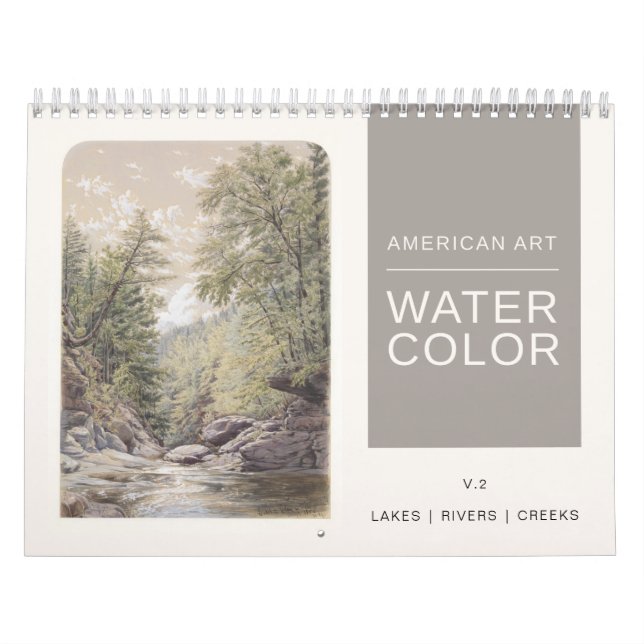 American Fine Art Watercolor Seen Kalender (Titelbild)