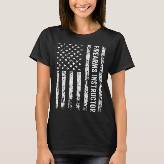 American Firearms Instructor Gun Range Safety Offi T-Shirt (Vorderseite)