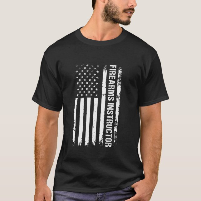 American Firearms Instructor Gun Range Safety Offi T-Shirt (Vorderseite)