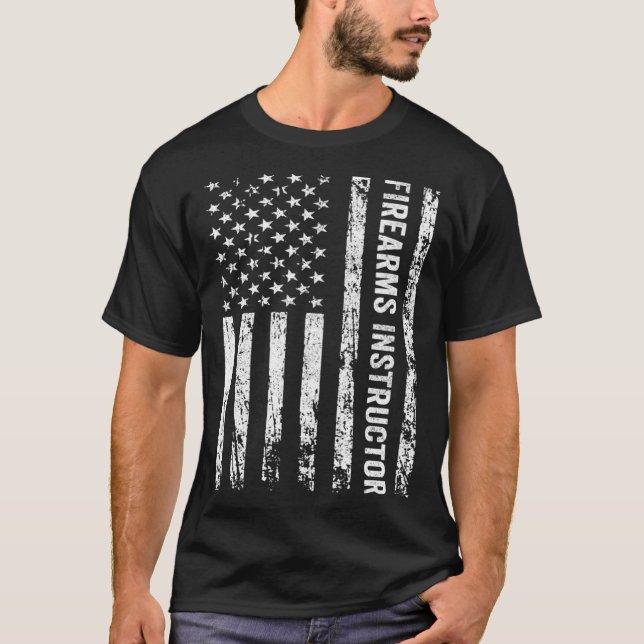 American Firearms Instructor Gun Range Safety Offi T-Shirt (Vorderseite)