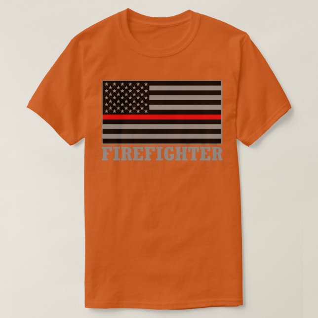 American Firefighter Fire Fighting Thin Red Line F T-Shirt (Design vorne)