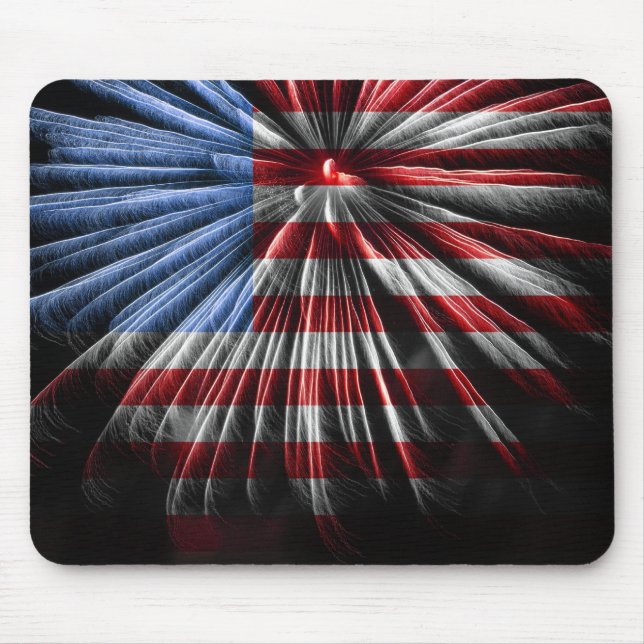 American Fireworks Flag Mousepad (Vorne)