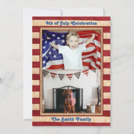 American Flag 2 Family Foto 4. JULY Celebrate Einladung