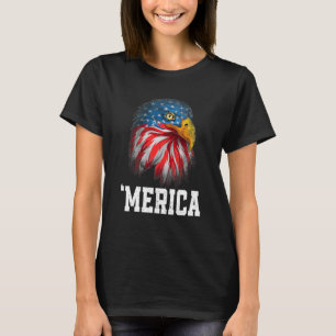 American Flag 4. Juli 'merica Bald Eagle Usa T-Shirt