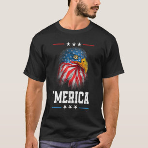 American Flag 4. Juli 'merica Bald Eagle Usa T-Shirt