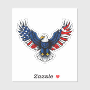 American Flag 4. july Eagle Patriotic USA Aufkleber