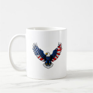 American Flag 4. july Eagle Patriotic USA Kaffeetasse