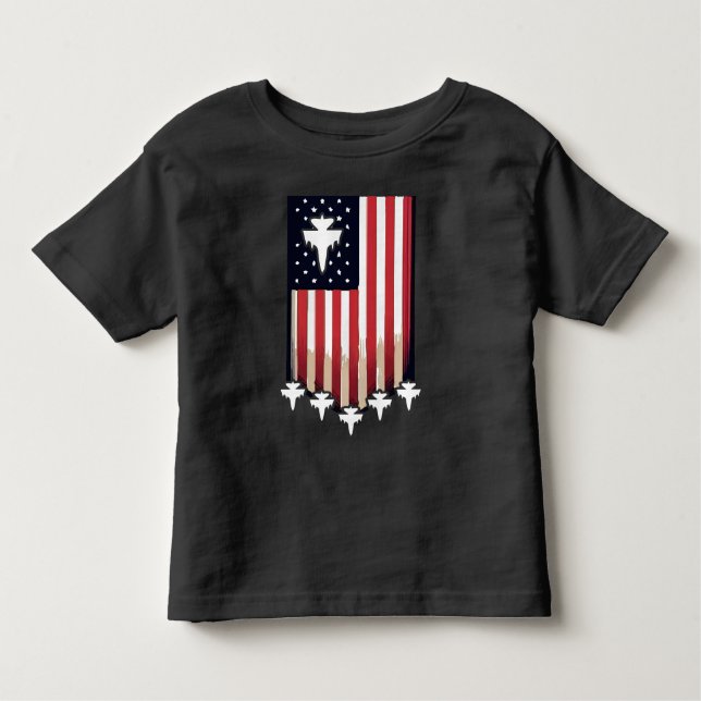 American Flag 4th of July-65079 Kleinkind T-shirt (Vorderseite)