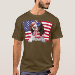 American Flag 4th of July English Springer Spaniel T-Shirt<br><div class="desc">American Flag 4th of July English Springer Spaniel Dog Lover .</div>