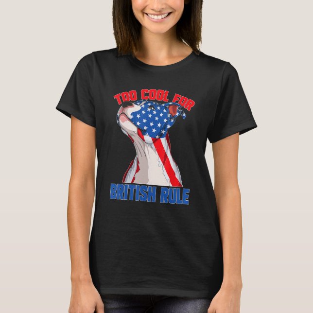 American Flag 4th Of July To Cool For British Rule T-Shirt (Vorderseite)