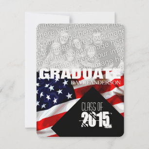 American Flag Abschluss Class of 2025 Einladung