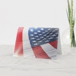 American Flag Abstract Greeting Card Karte