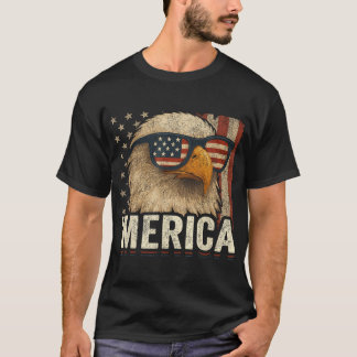 American Flag Adler 4. Juli Usa Bald Adler T-Shirt