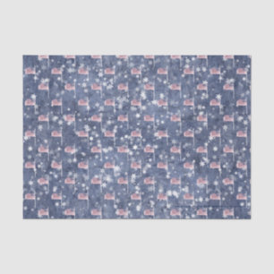 American Flag Aglow, sternengesprenkeltes Papierta Seidenpapier