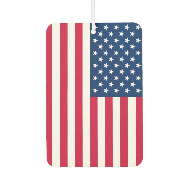 American Flag Air Freshener Patriotic USA Autolufterfrischer (Vorderseite)