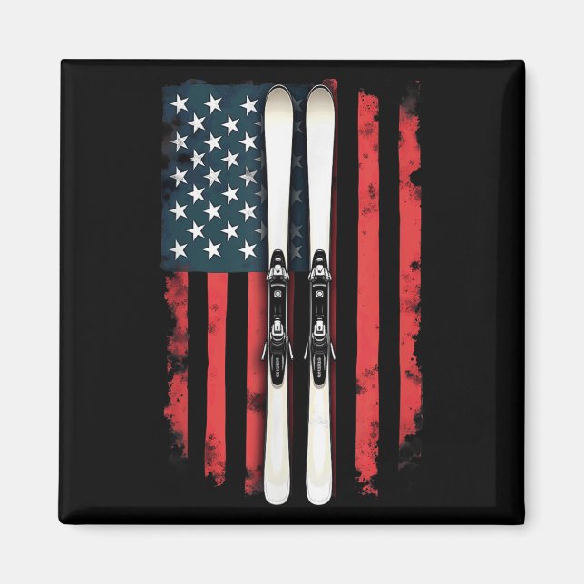 American Flag Alpinski _6 Magnet (Vorne)
