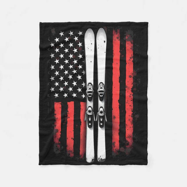 American Flag Alpinski Fleecedecke (Vorderseite)