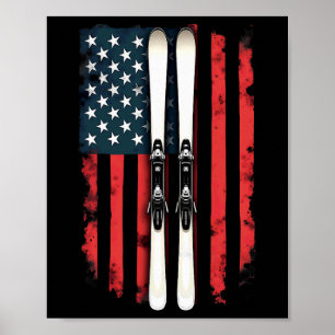 American Flag Alpinskifahrer 1 Poster