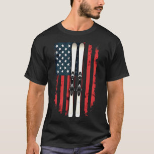 American Flag Alpinskifahrer 1 T-Shirt