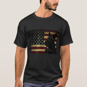 American Flag am 4. Juli GSD D T-Shirt