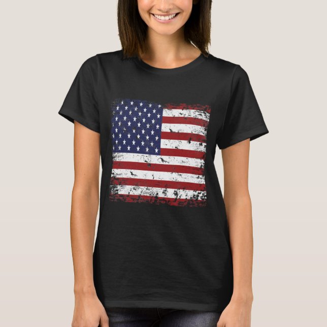 American Flag, America Country Prix, Vintag T-Shirt (Vorderseite)