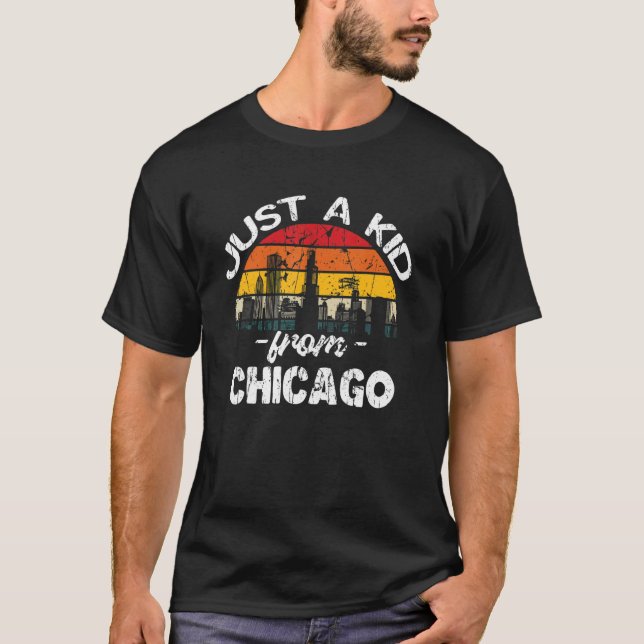 American Flag America USA  American Chicago City R T-Shirt (Vorderseite)