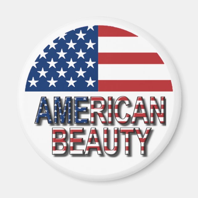 American Flag - American Beauty Kühlschrankmagnet Magnet (Vorne)