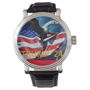 American Flag American Eagle TRUMP 2024 Armbanduhr
