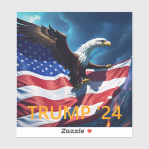 American Flag American Eagle TRUMP 2024 Aufkleber