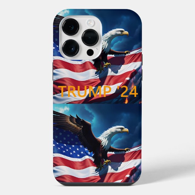 American Flag American Eagle TRUMP 2024 iPhone Hülle (Rückseite)
