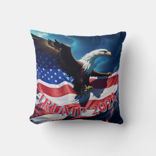 American Flag American Eagle TRUMP 2024 Kissen
