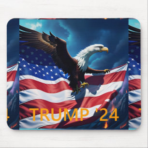 American Flag American Eagle TRUMP 2024 Mousepad