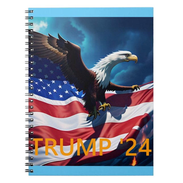 American Flag American Eagle TRUMP 2024 Notizblock (Vorderseite)