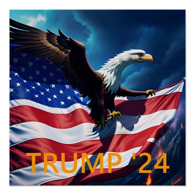 American Flag American Eagle TRUMP 2024 Poster (Vorderseite)