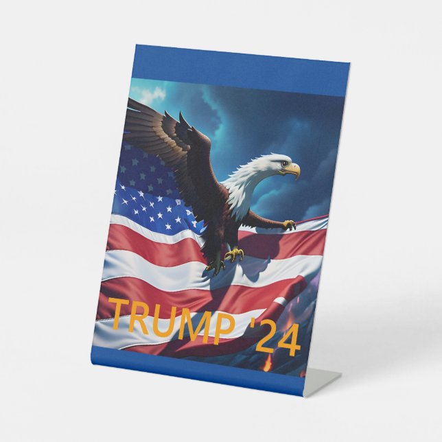 American Flag American Eagle TRUMP 2024 Sockelschild (Vorderseite)