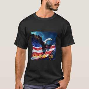 American Flag American Eagle TRUMP 2024 T-Shirt