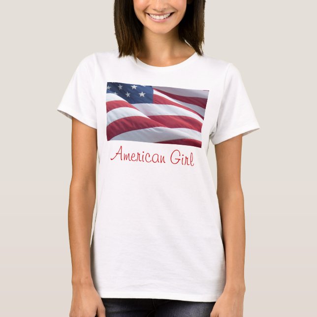 American Flag American Girl Shirt (Vorderseite)